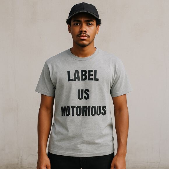 Bad Boy Entertainment Notorious BIG Tour T-Shirt Grey Label Us Notorious M - Picture 1 of 9